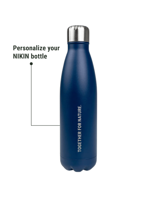 TreeBottle Personalized (small text) Navy - BOTTLE - NIKIN