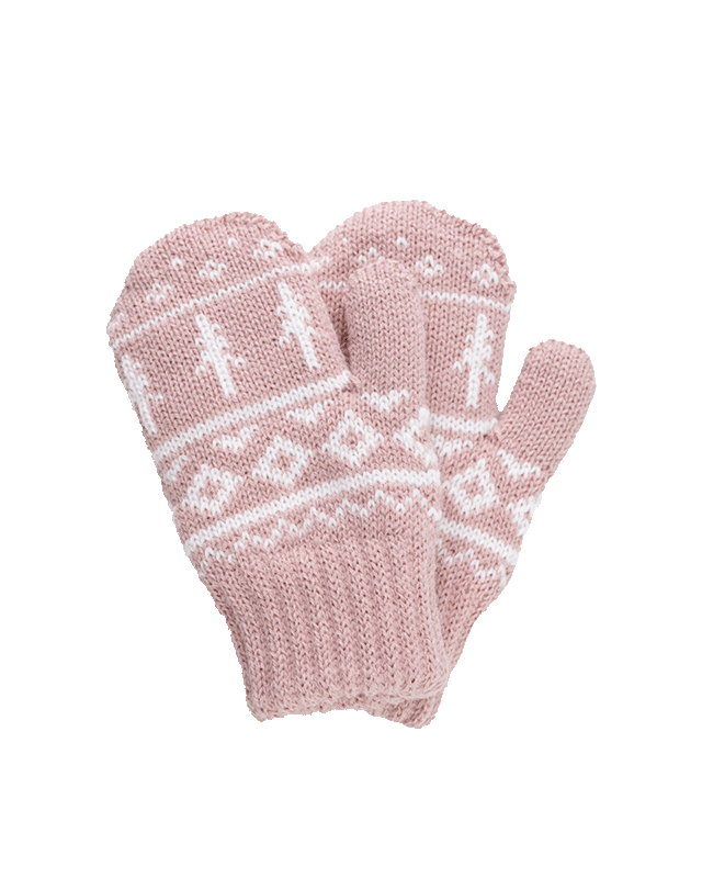 TreeGloves Pouce Norvégien Enfants - Rose-White - GLOVES - NIKIN