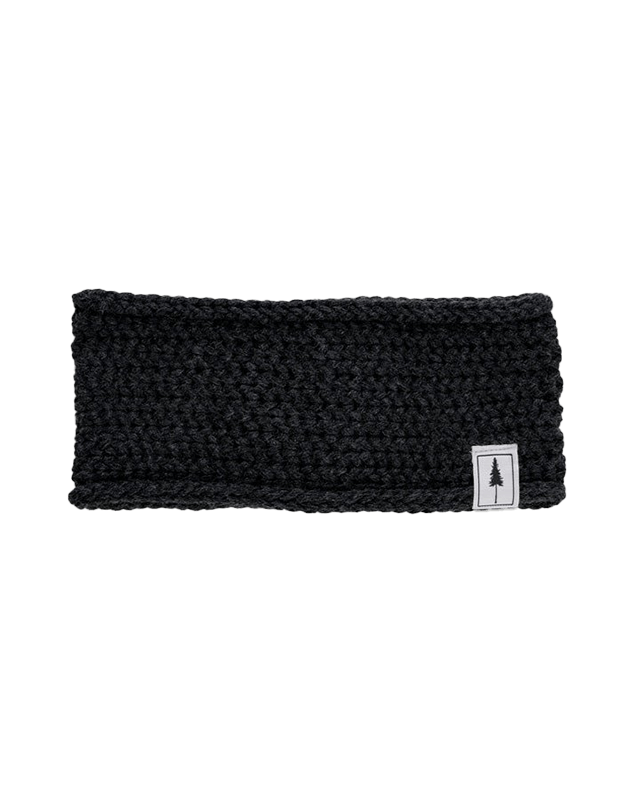 TreeHeadband Knitted Fleece Black Mel - HEADBAND - NIKIN