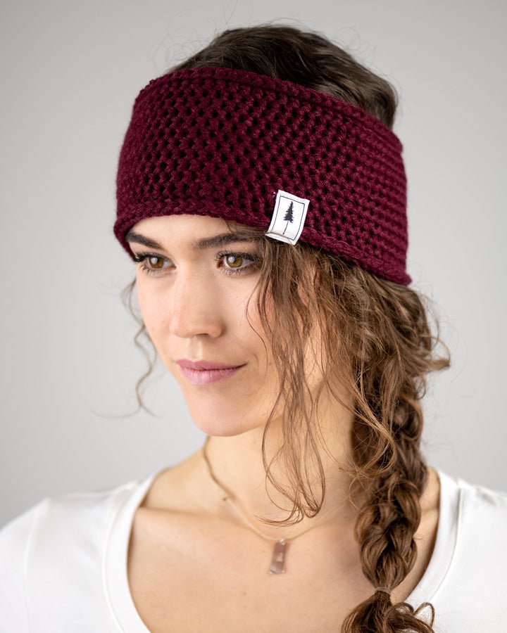 TreeHeadband Knitted Fleece - Bordeaux - HEADBAND - NIKIN