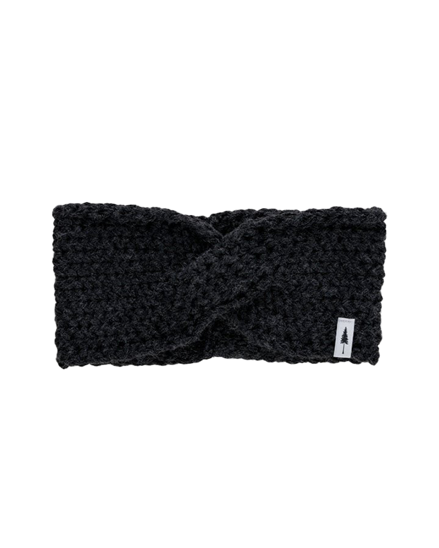 TreeHeadband Knitted Twist Black Mel - HEADBAND - NIKIN