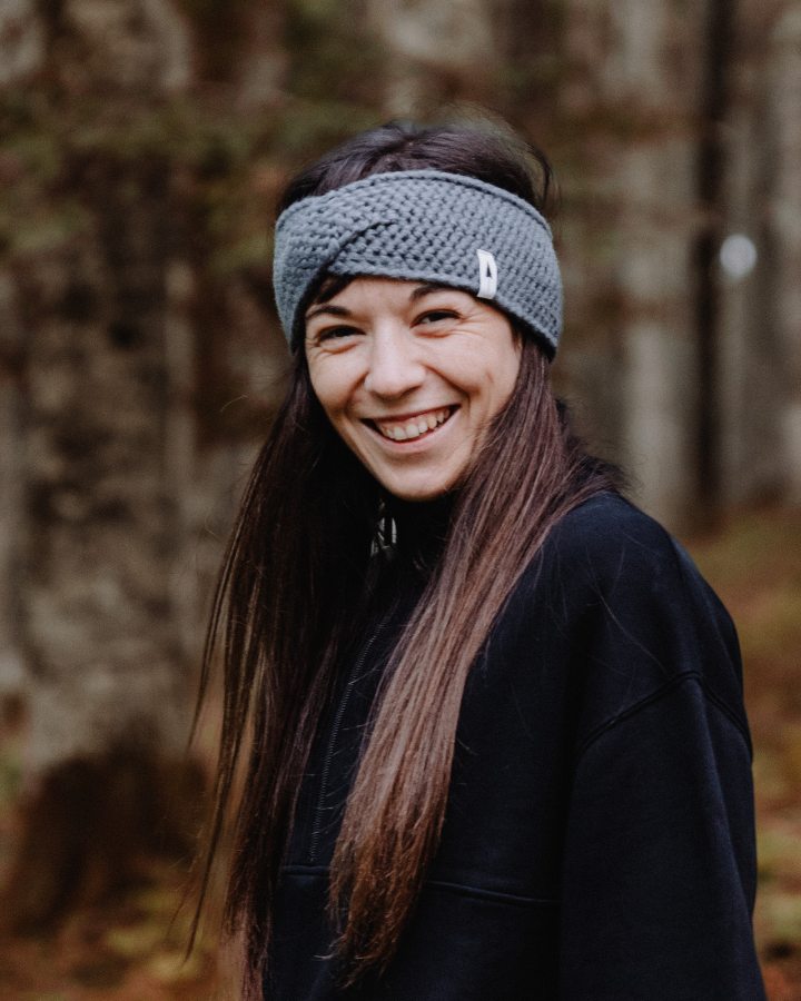 TreeHeadband Knitted Twist Steel Blue - HEADBAND - NIKIN