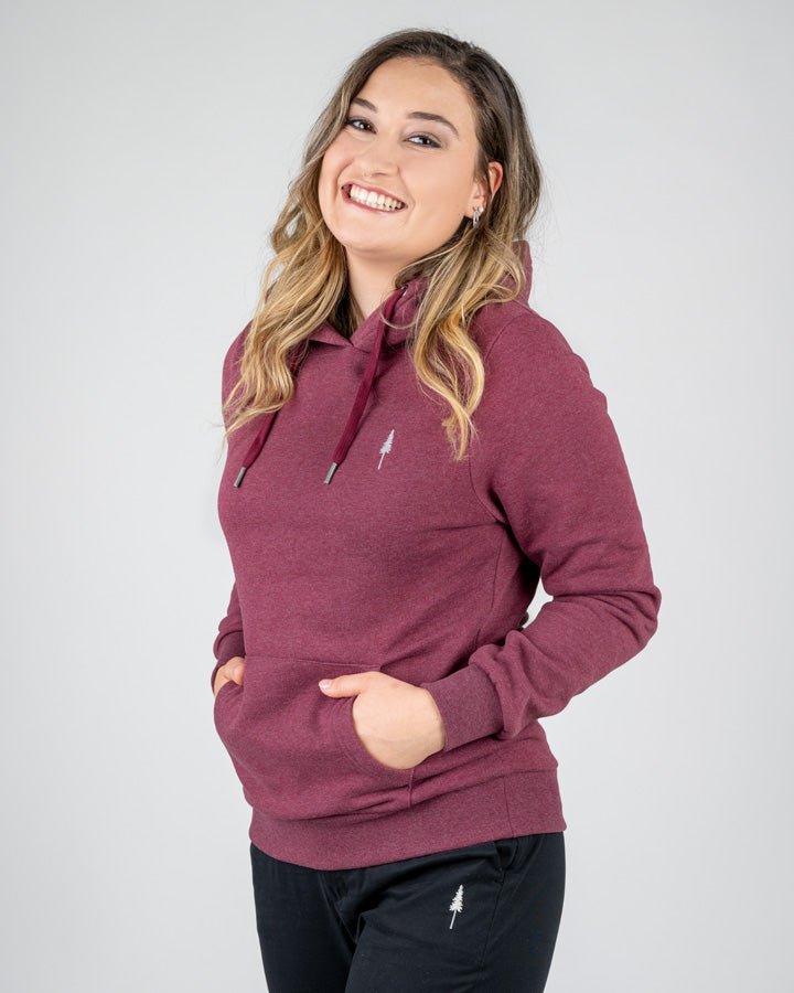 TreeHoodie Femmes - Bordeaux Mel - HOODIE - NIKIN