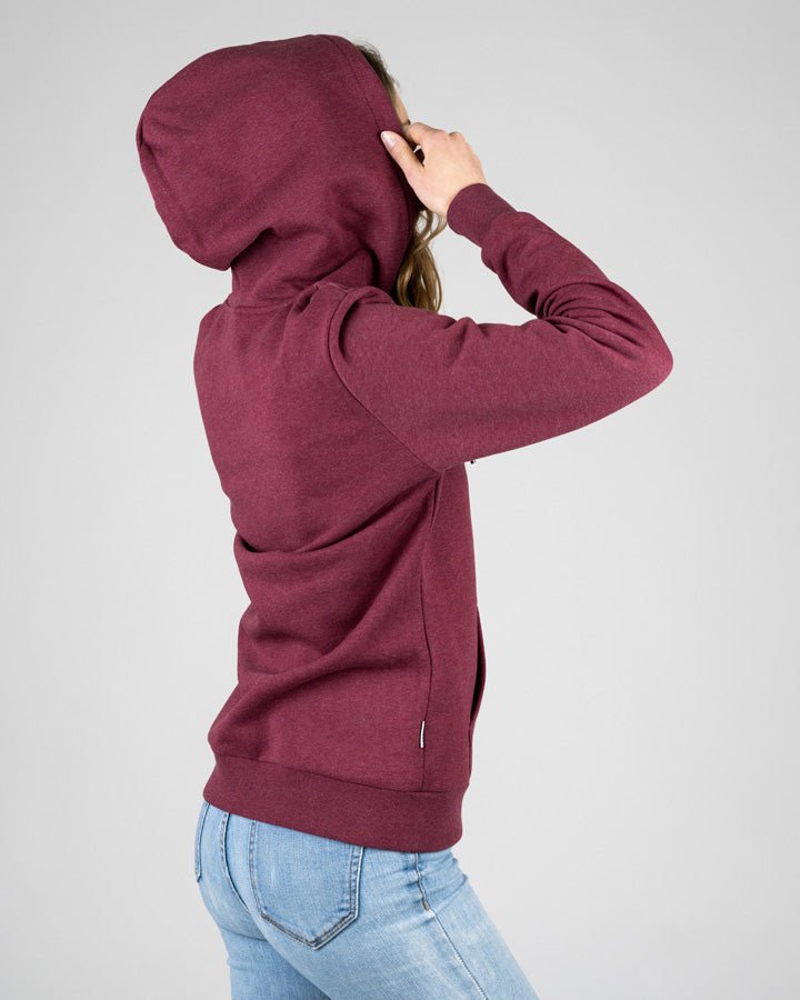 TreeHoodie Zip Femmes - Bordeaux Mel - HOODIE - NIKIN