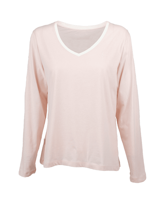 TreeJama T-shirt à manches longues Femmes - Rose - PYJAMA - - NIKIN