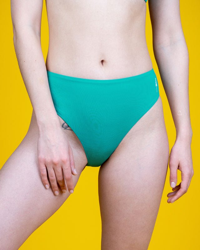 Treekini Bottom High Waist Femme - Vert de mer - SWIMWEAR - NIKIN