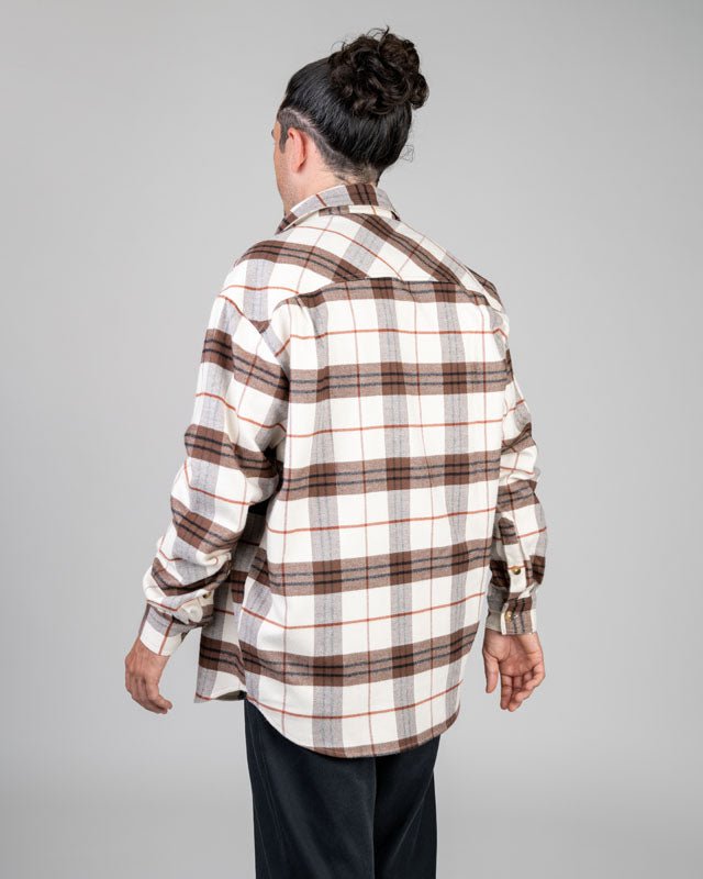 TreePlanter Overshirt Check - Chalk-Walnut-Brick - SHIRT - NIKIN