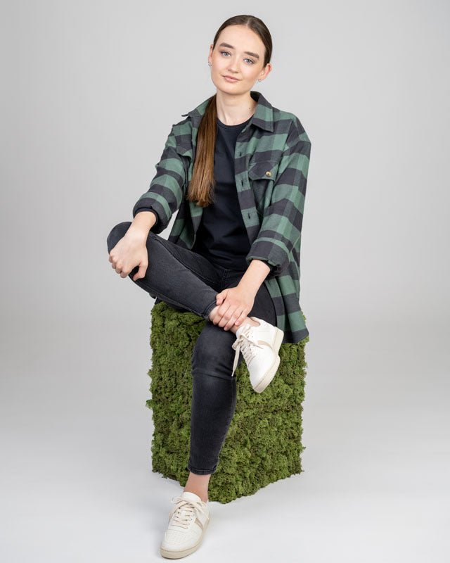 TreePlanter Overshirt Check - Sage-Dark Anthracite - SHIRT - NIKIN