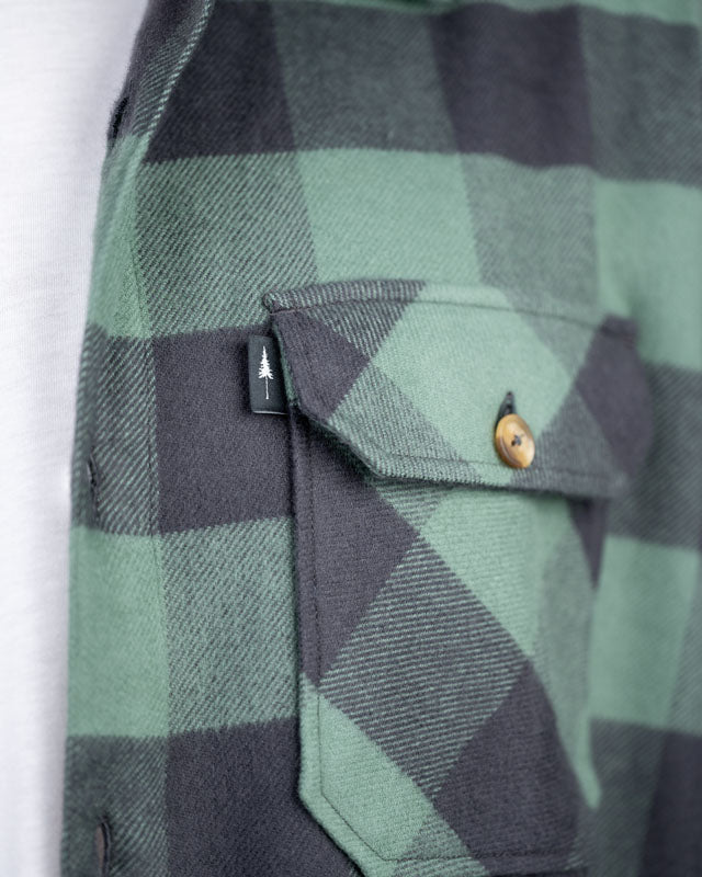 TreePlanter Overshirt Check - Sage-Dark Anthracite - SHIRT - NIKIN