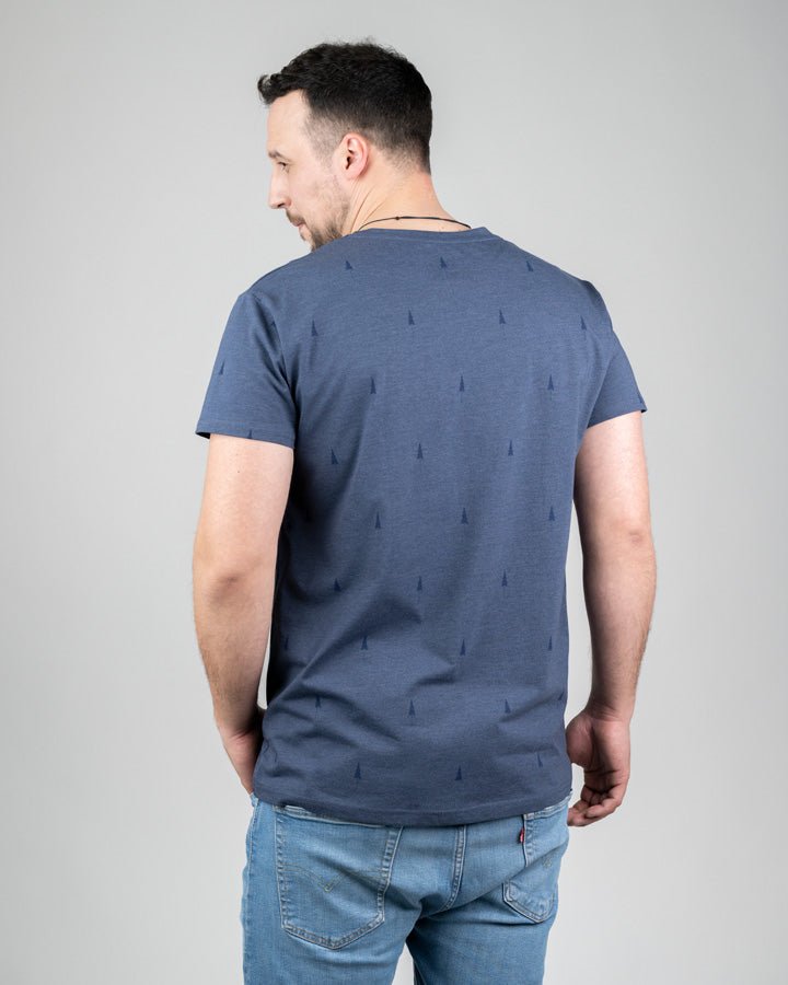 TreeShirt Allover - Navy Mel - TSHIRT - NIKIN