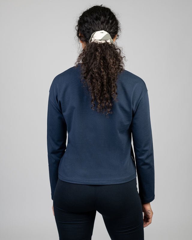 TreeShirt manches longues Dropshoulder Femme Dark Navy - Dark Navy - TSHIRT - NIKIN