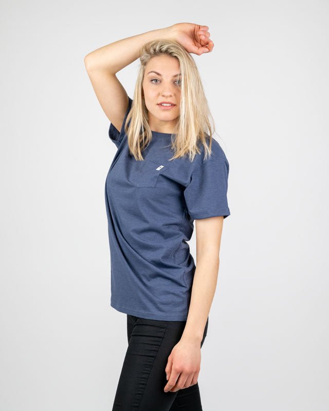 TreeShirt Pocket - Navy Mel - TSHIRT - NIKIN