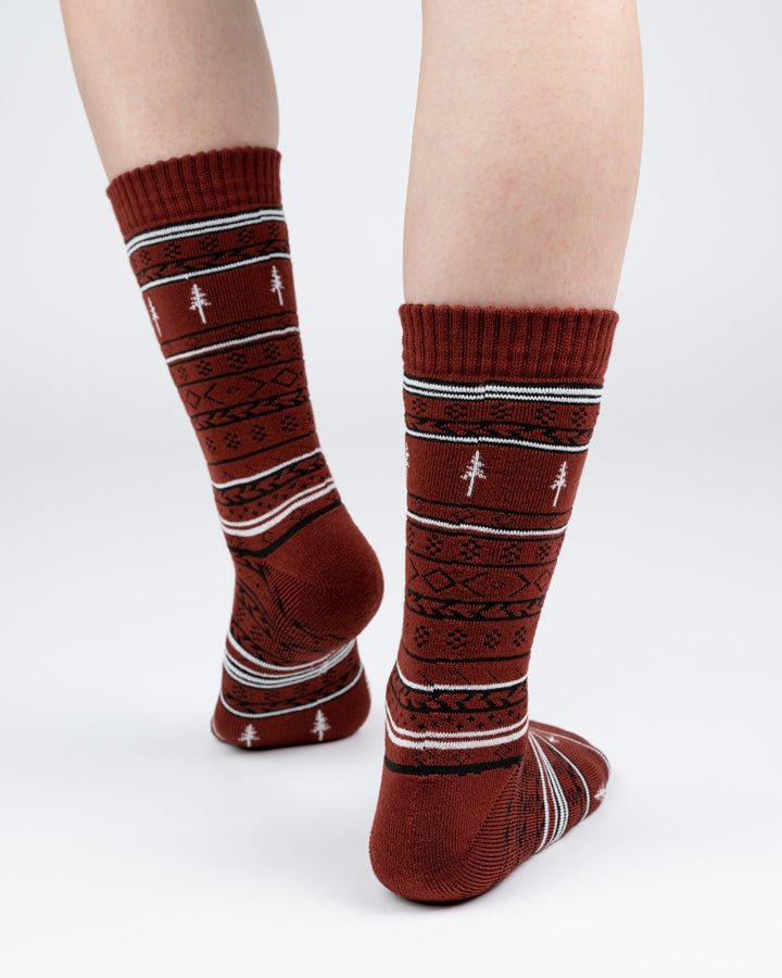 TreeSocks Cosy Norvégien - Bordeaux - SOCKS - NIKIN