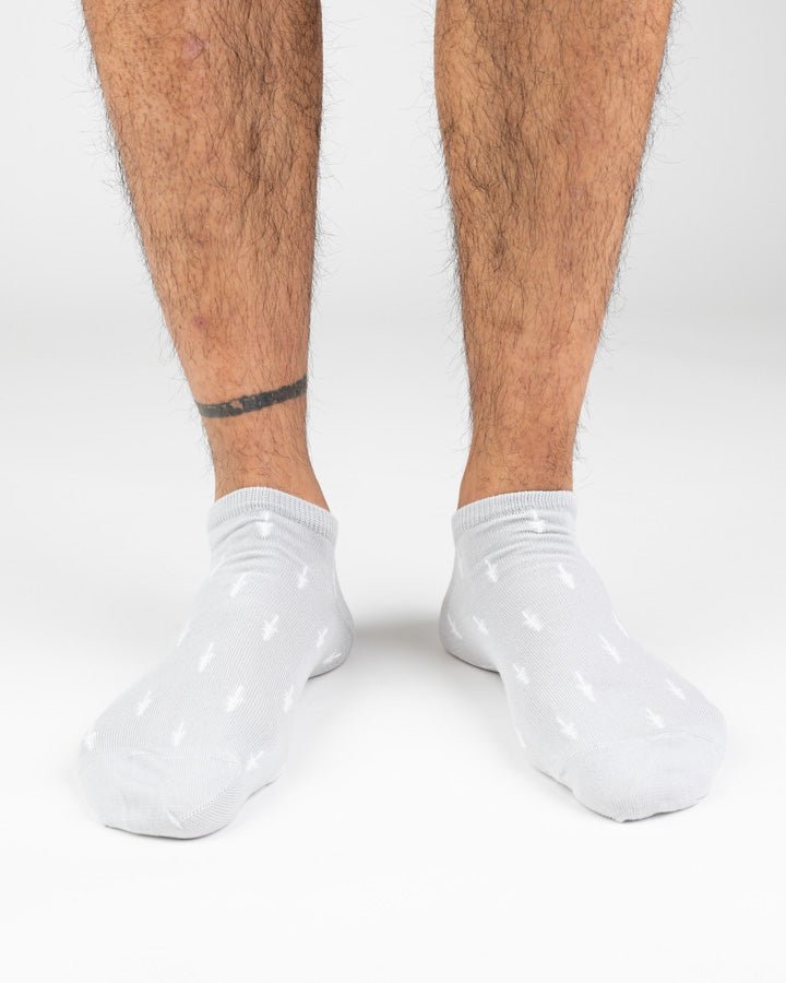 TreeSocks Short Allover - Light Grey - SOCKS - NIKIN