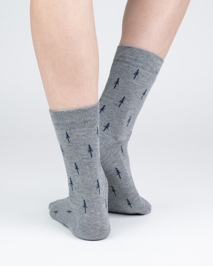 TreeSocks Standard Allover - Navy-Grey - SOCKS - NIKIN