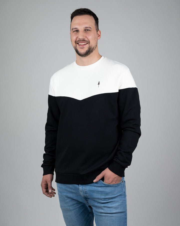 TreeSweater Bicolor - Black-White - SWEATER - NIKIN