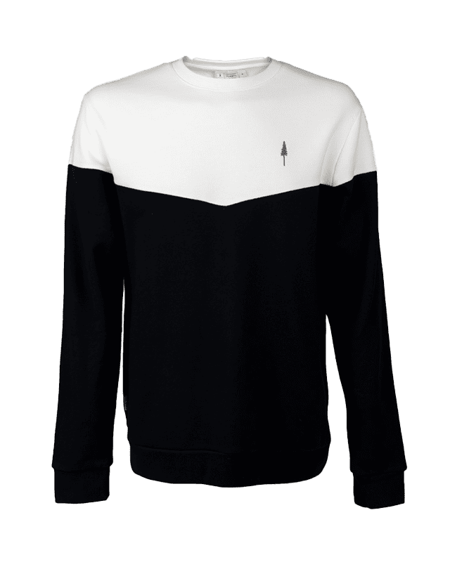 TreeSweater Bicolor - Black-White - SWEATER - NIKIN