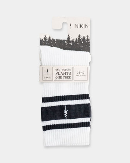 TreeSocks Stripes College White - SOCKS - NIKIN