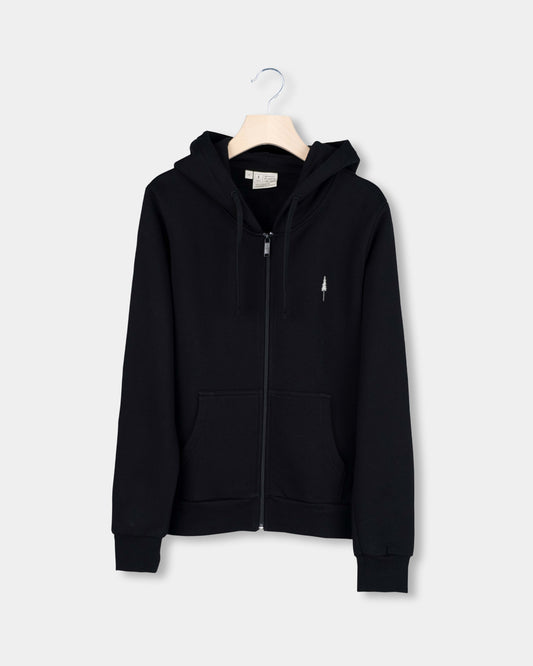 TreeHoodie Zip Femme Noir