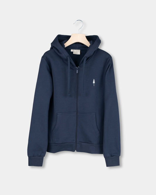 TreeHoodie Zip Women Navy