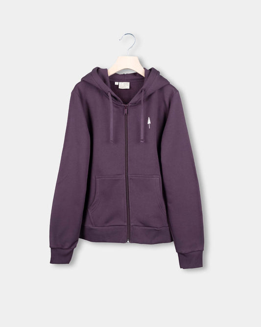 TreeHoodie Zip Women Deep Purple