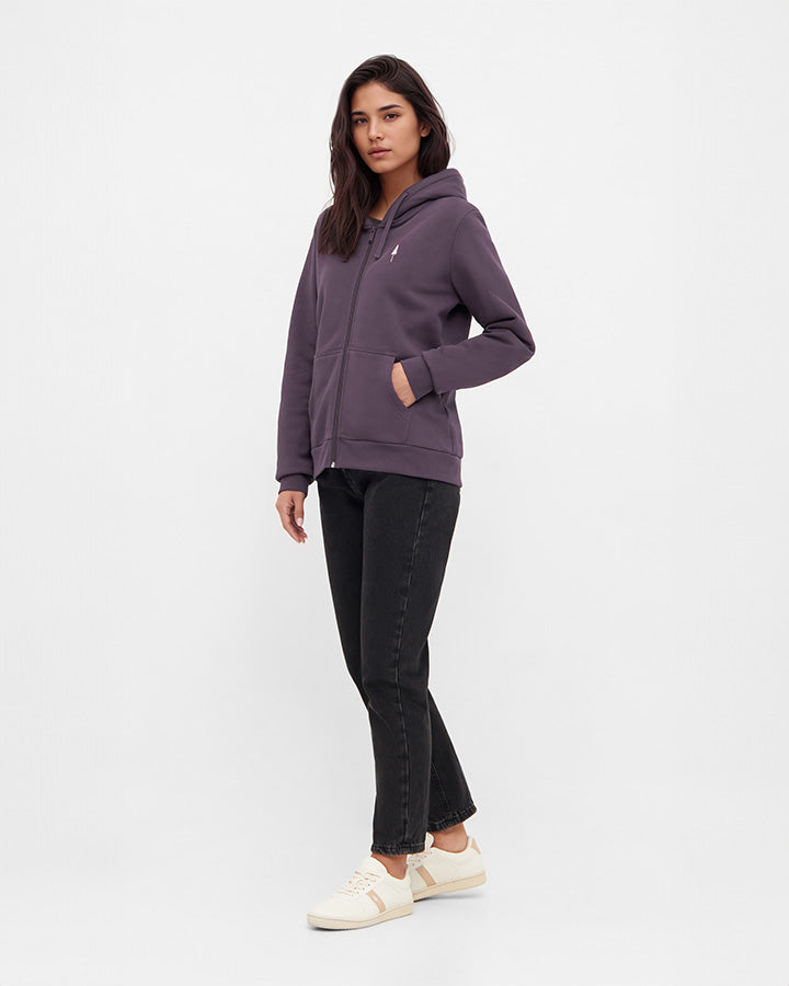 TreeHoodie Zip Femme Deep Purple