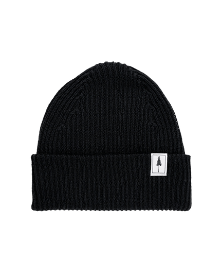Treeanie Ribbed Black - BEANIE - NIKIN