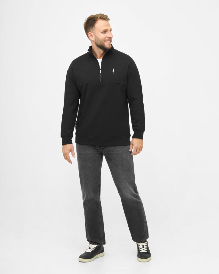 TreeSweater Quarter Zip Black