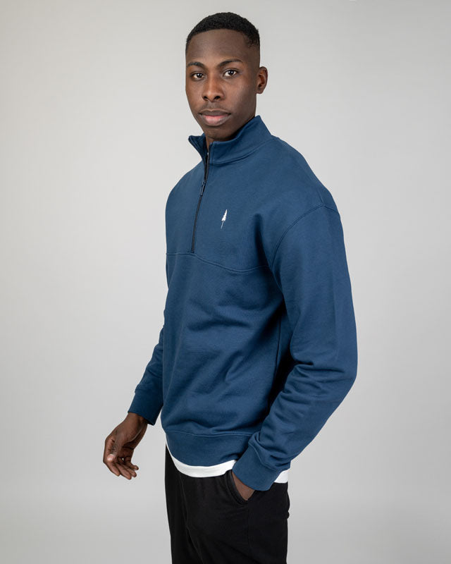 TreeSweater Quarter Zip Midnight Blue