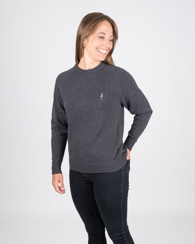 TreePull Cosy Anthracite Mel - PULLOVER - NIKIN