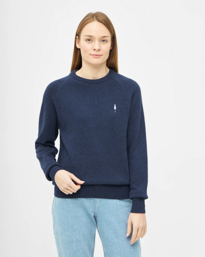 TreePullover Cosy Navy Mel