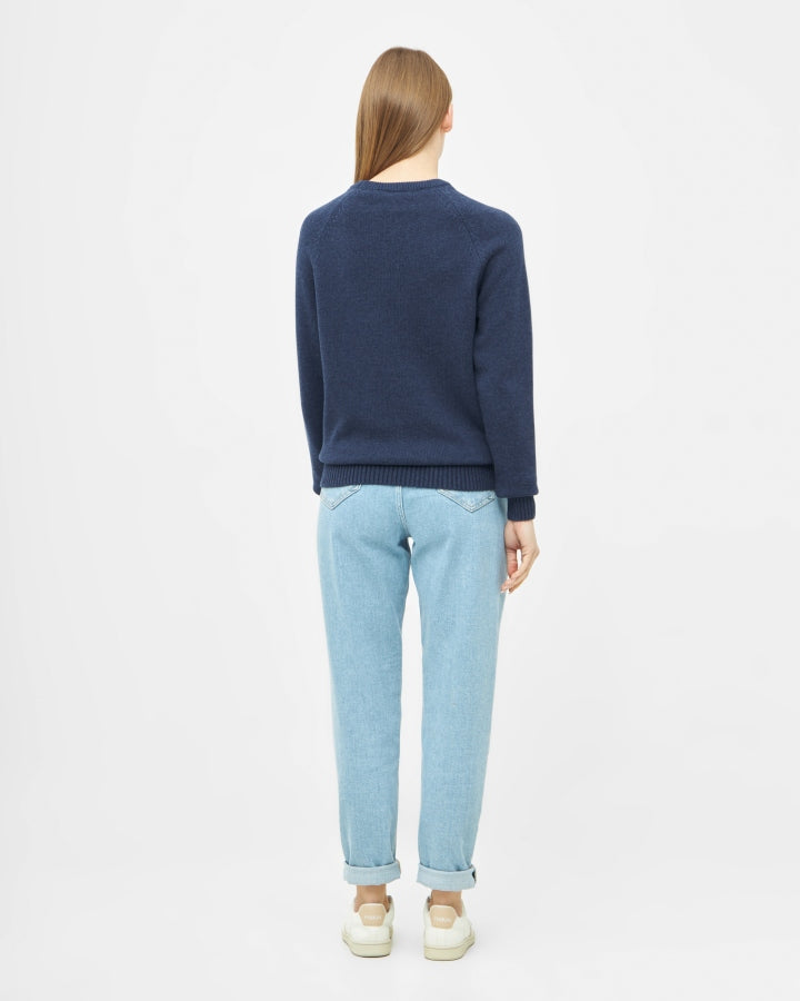 TreePullover Cosy Navy Mel