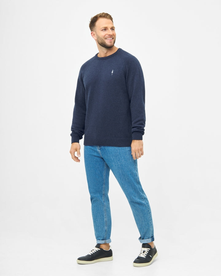 TreePullover Cosy Navy Mel