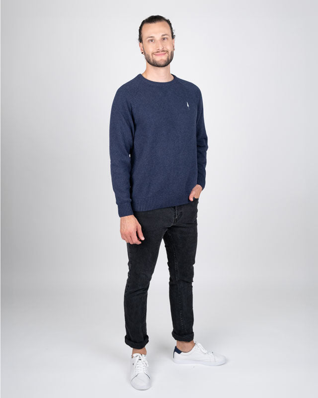 TreePullover Cosy Navy Mel