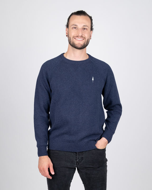 TreePullover Cosy Navy Mel