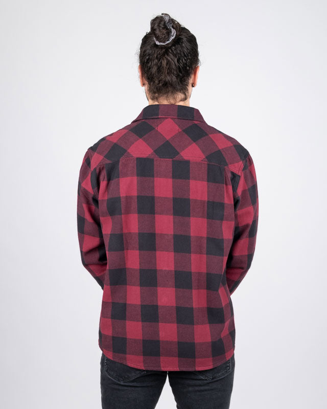 TreePlanter Overshirt Buffalo Check Deep Maroon-Black