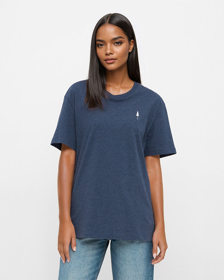 TreeShirt Navy Mel - TSHIRT - NIKIN