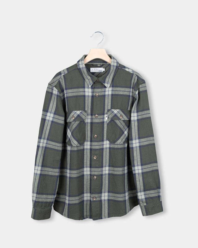 TreePlanter Overshirt Check Ash Green-Navy