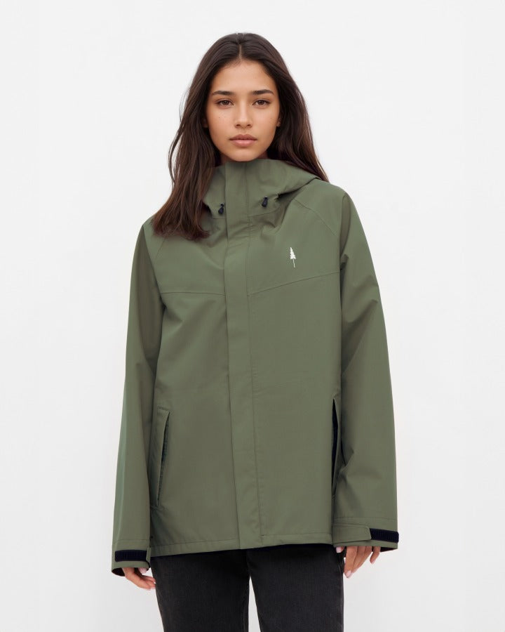 TreeJacket Rain Women Dark Olive