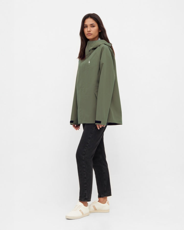 TreeJacket Rain Women Dark Olive - JACKET - NIKIN