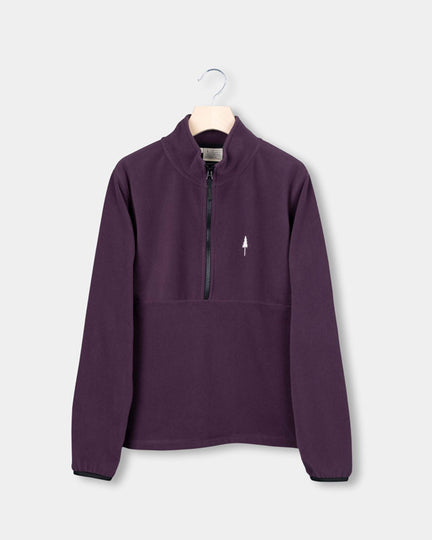 TreeFleece Quarter Zip Women Deep Purple - SWEATER - NIKIN
