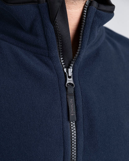 TreeFleece Quarter Zip Colorblock Relaxed Dark Navy-Anthracite