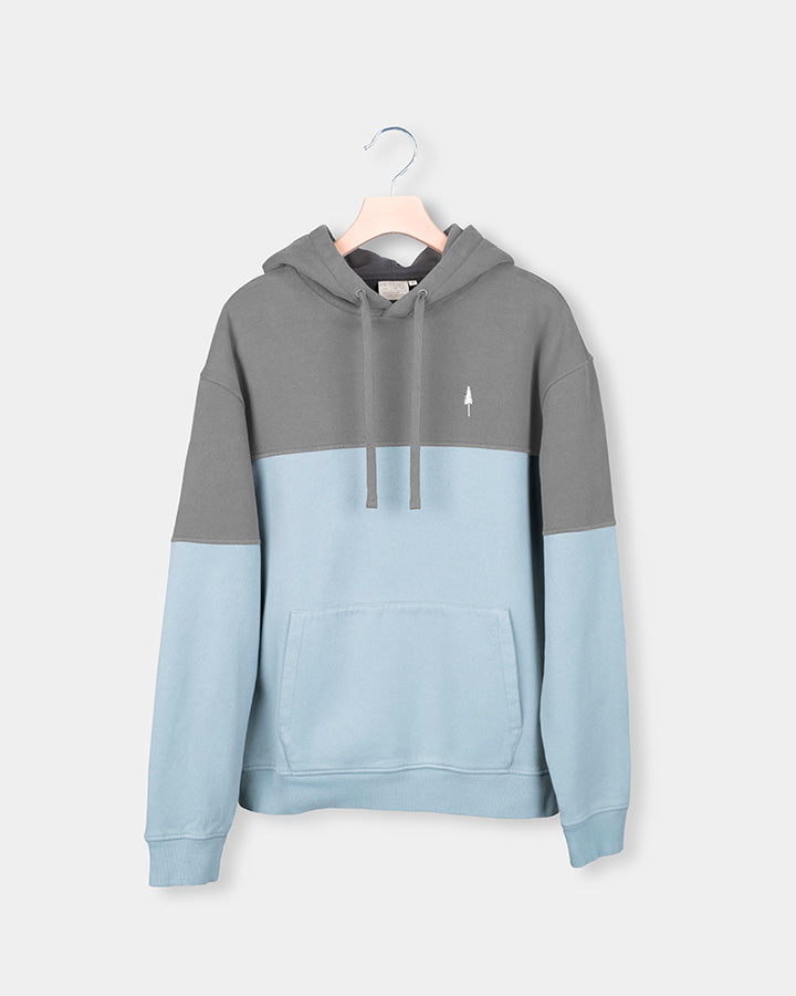 TreeHoodie Colorblock Anthracite-Elemental Blue - HOODIE - NIKIN