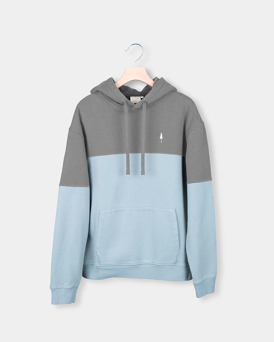 TreeHoodie Colorblock Anthracite-Elemental Blue