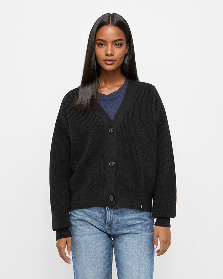TreeCardigan Women Black Mel - CARDIGAN - NIKIN