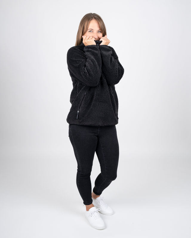 TreeFleece Pullover Teddy Women Dark Anthracite - PULLOVER - NIKIN