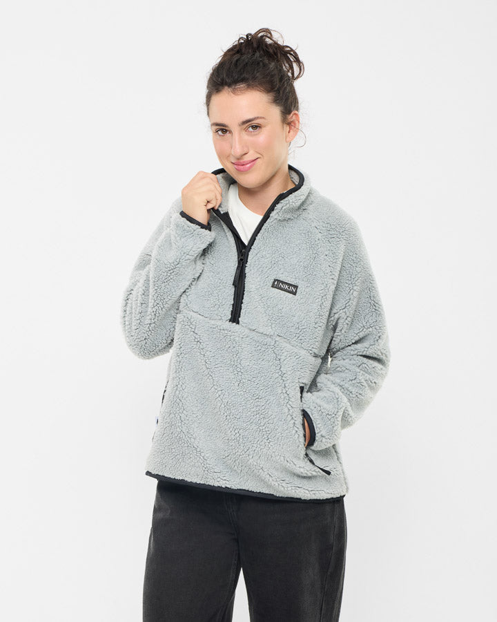 TreeFleece Teddy Pullover Women Grey Mel