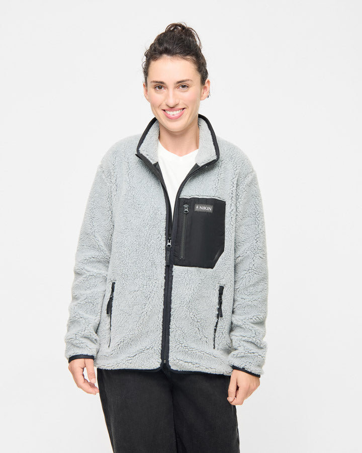 TreeFleece Teddy Relaxed Jacket Grey Mel