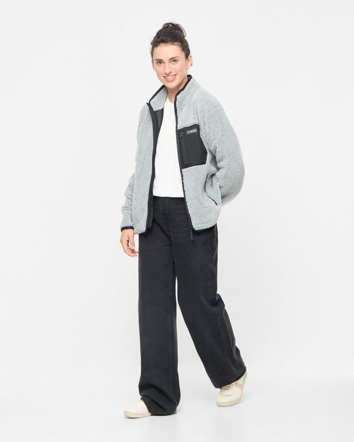 TreeFleece Teddy Relaxed Jacket Grey Mel