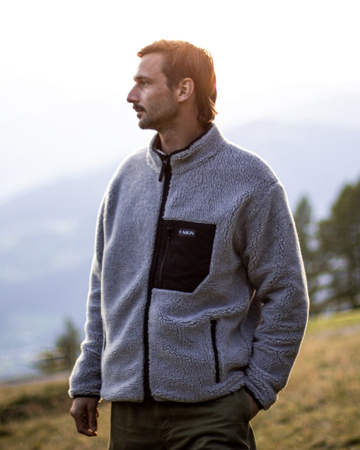 TreeFleece Teddy Relaxed Jacket Grey Mel